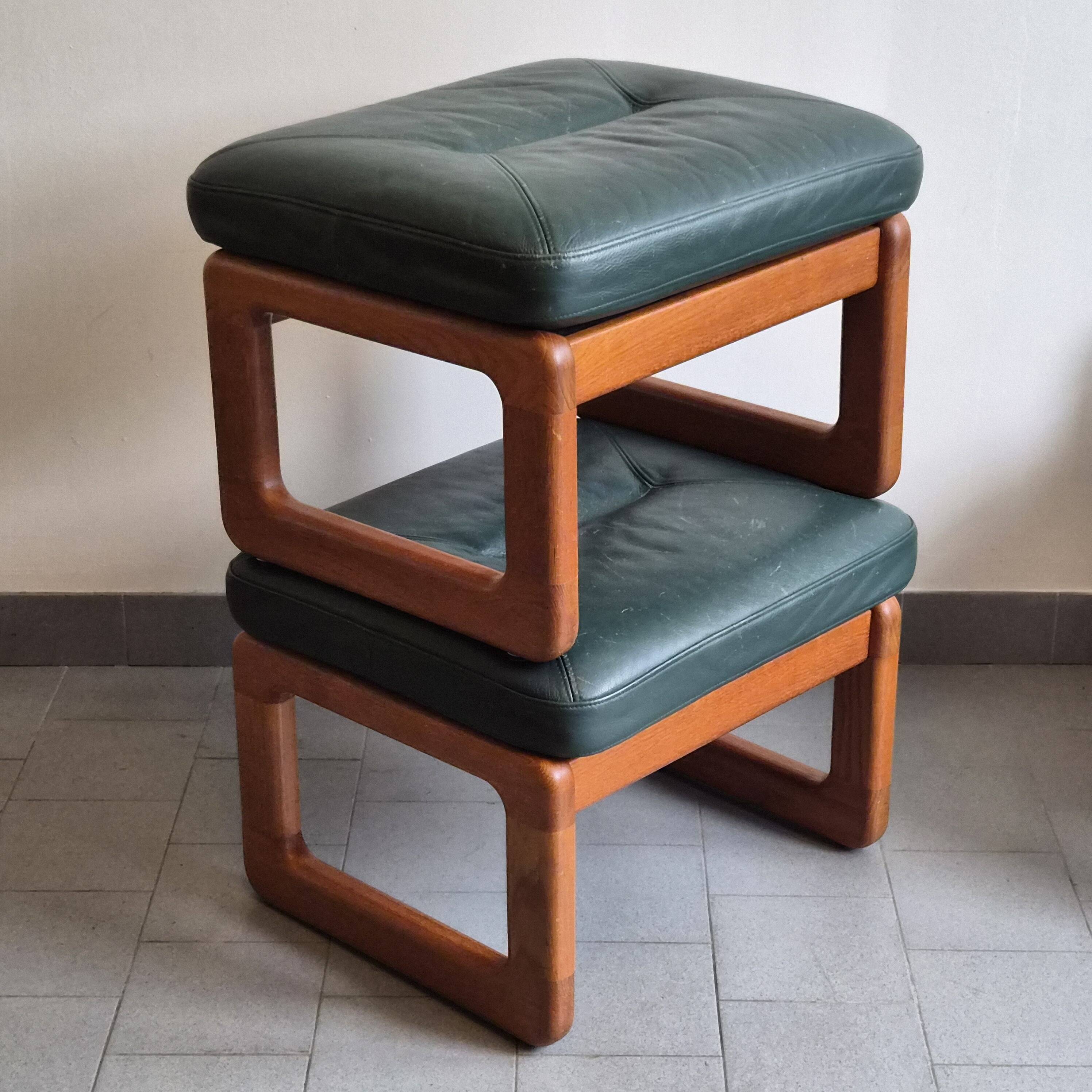 Pair of footstools by Poul Jeppesen for Holstebro Mobelfabrik 1970