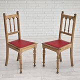 1950s, set 2 pcs of Danish dinning chairs, original good condition, oak wood.