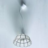 Vintage mother-of-pearl and brass pendant lamp