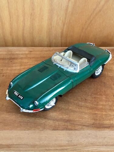 Miniature green Jaguar car