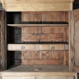 Buffet Deux Corps Chêne Blanchi, époque 18e Siècle