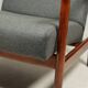 Scandinavian armchair in teak and gray fabric by E.Homa, 1960