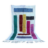 Handwoven traditional colorful beni mrirt rug, size 160 x 250 cm