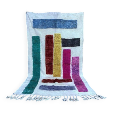 Handwoven traditional colorful beni mrirt rug, size 160 x 250 cm