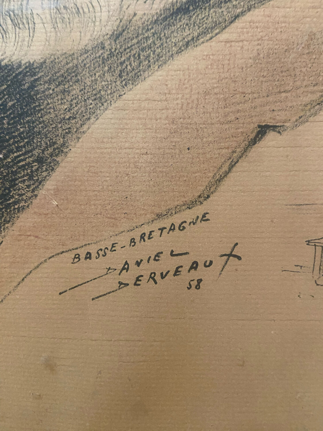 Dessin portrait vintage