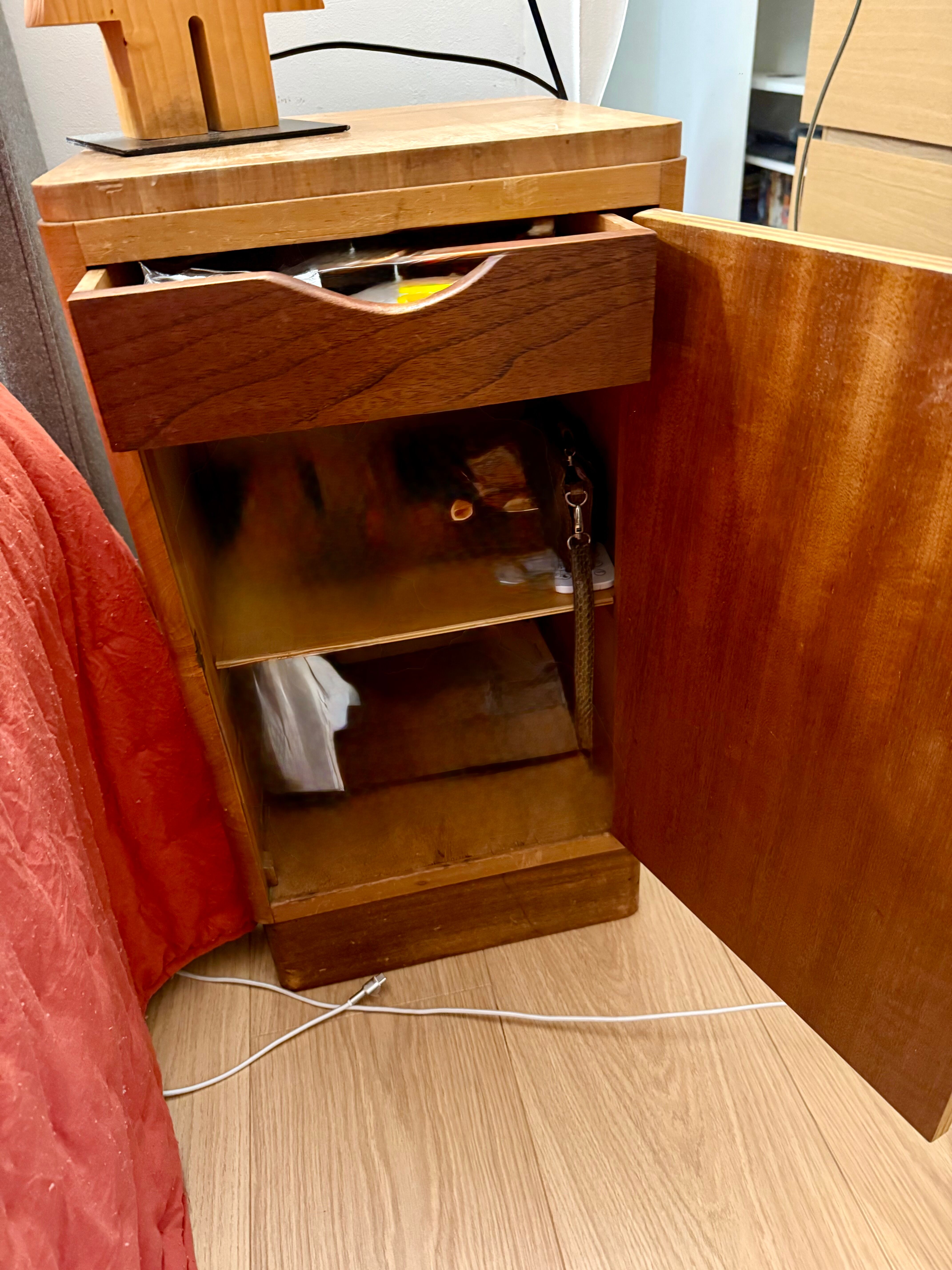 Set of two bedside tables from the 1940s.