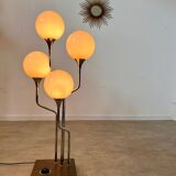 Old metal table lamp Italian design Gioffredo REGGIANI 70s vintage 4 lights