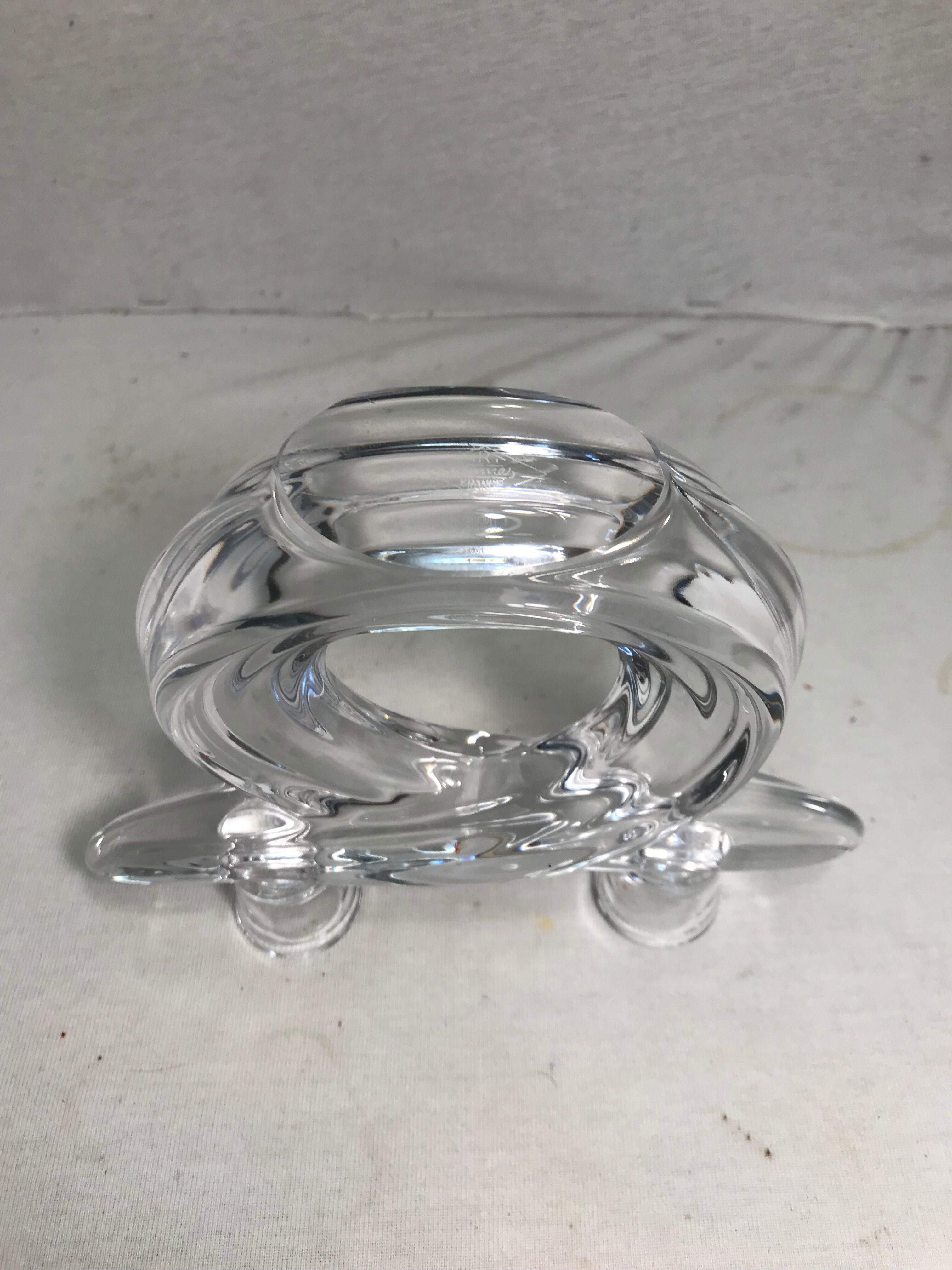 Old candlesticks in crystal crystal art Vannes France vintage