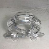 Ancien bougeoirs en cristal cristallerie d'art Vannes France vintage