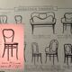 Set of two chairs Thonet n°28 heart, perforated wood seat -1903