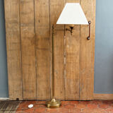Articulated brass floor lamp