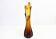 Vase vintage en verre ambré 1970