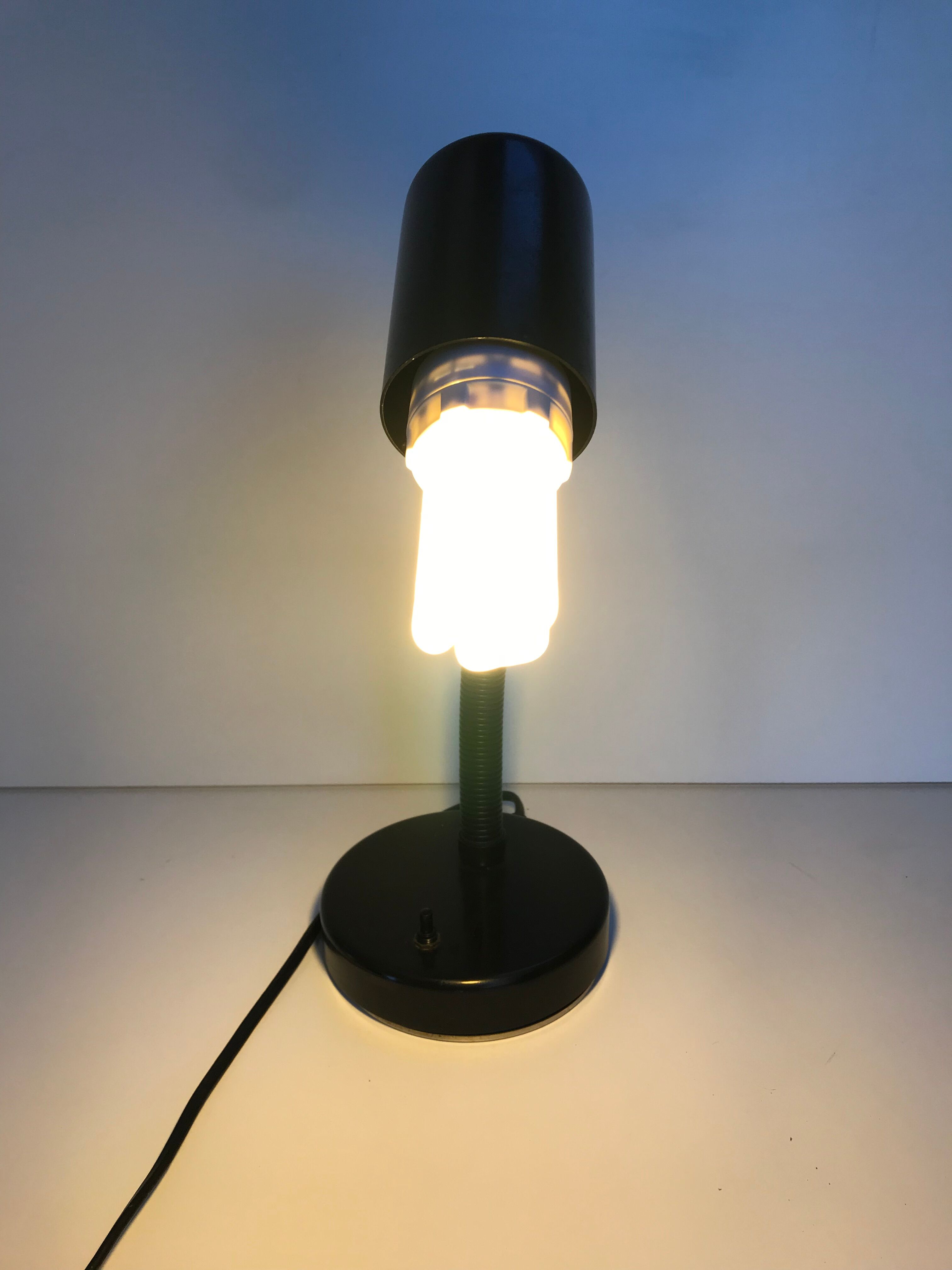 Black desk lamp made in gdr