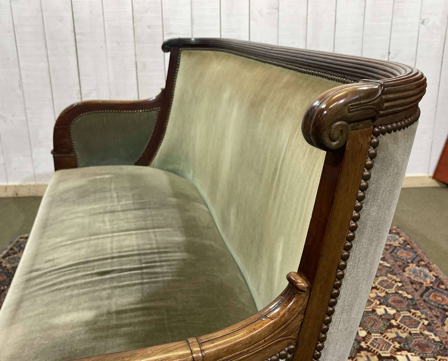 19th century Empire mahogany bench