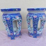 Pair of Asian Chinese porcelain stools