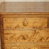 Large Victorian chest of drawers in solid pine from around 1880.