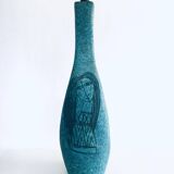 Art ceramics sgraffito table lamp attributed to Alvino Bagni for Raymor, Italy, 1960s.