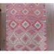 Vintage Turkish Hand-Knotted Wool Cotton Pink Runner 83x324