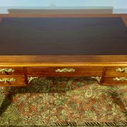 Empire style desk return from egypt double sided in mahogany and gilded bronzes year 1900