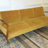 Sofa bed daybed Scandinavian years 50 / 60 color gold