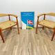 Paire de fauteuils scandinave en teck tressé