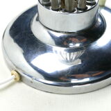 Chrome Art Deco lamp, glass rods and opaline tulip