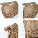Panier Vintage Anse Rangement Mid Century Panier en osier tressé marron Travail manuel Hygge Skandi