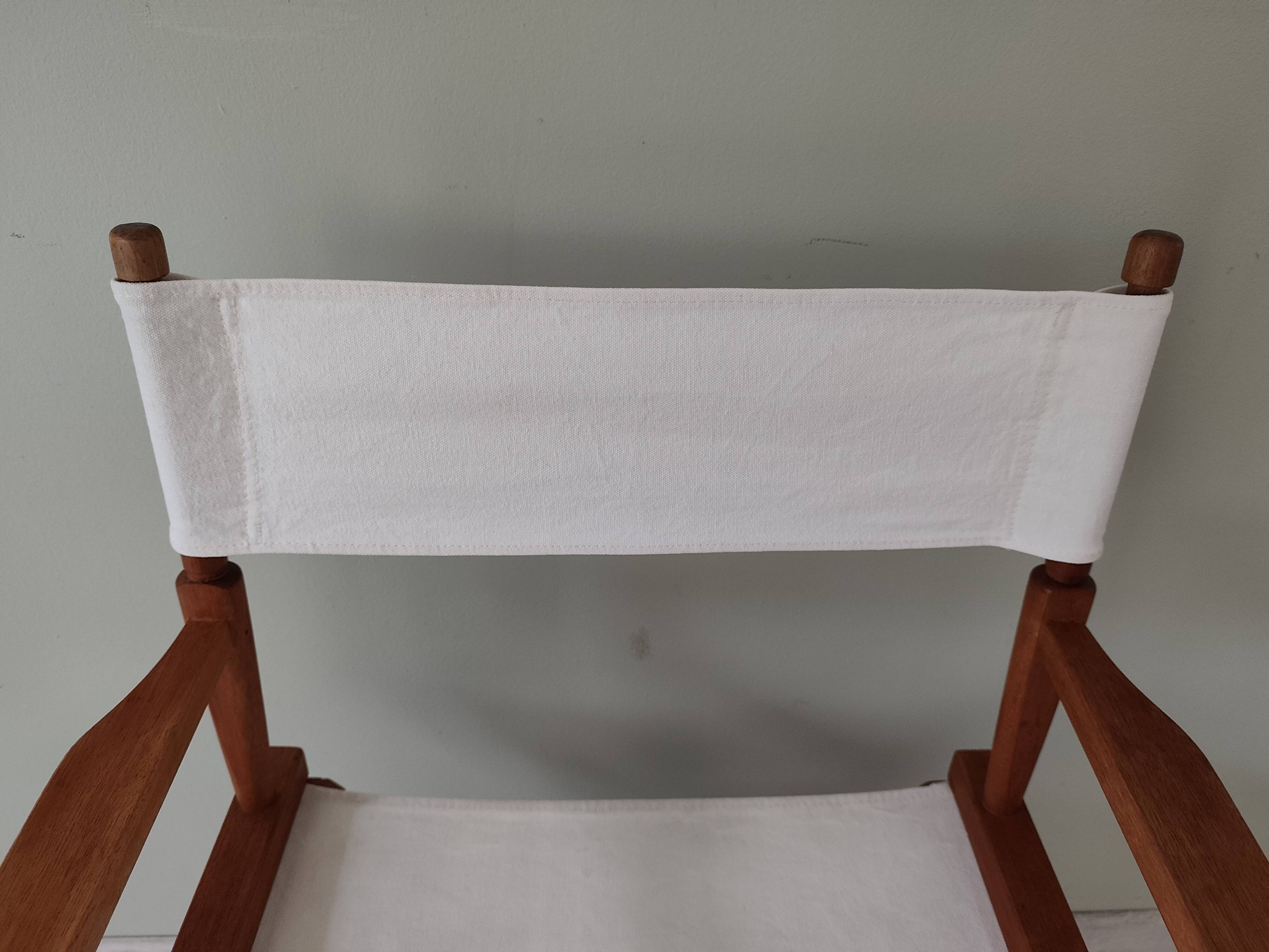 "Director's" folding armchair in solid wood