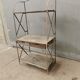 folding metal and wood florist shelves