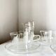 Vintage Glass Borosilicate Tea Set cups by Ilse Decho for Schott Jena, DDR