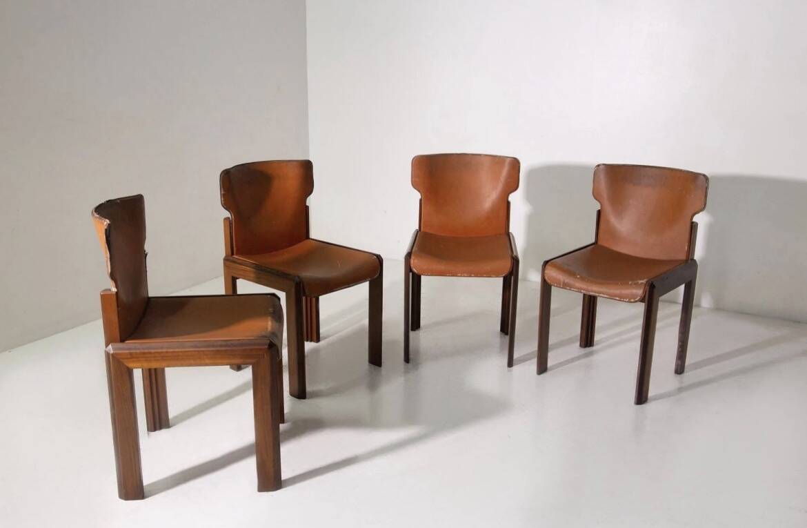 Set of 4 Paganini chairs — Luciano Frigerio for Frigerio di Desio, I