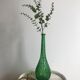 Carafe italienne en verre empoli verte au motif de bulles