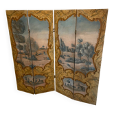 Louis XV style screen - hand painted
