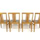 Set de 4 chaises scandinave en chêne, Suède, 1960