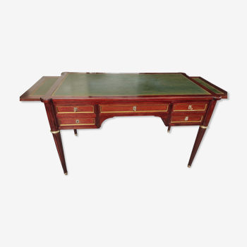 Old louis XVI style drawbar desk, double sided