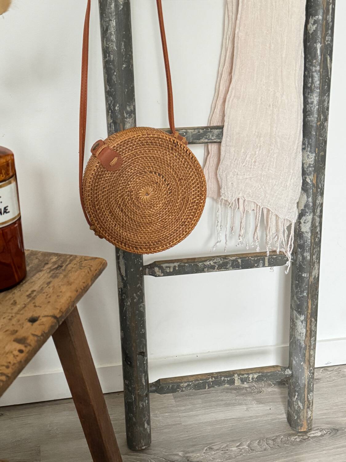 Old decorative wooden ladder