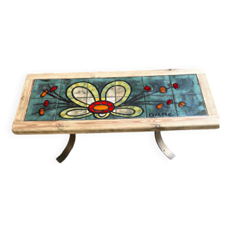 Vallauris coffee table signed Drac
