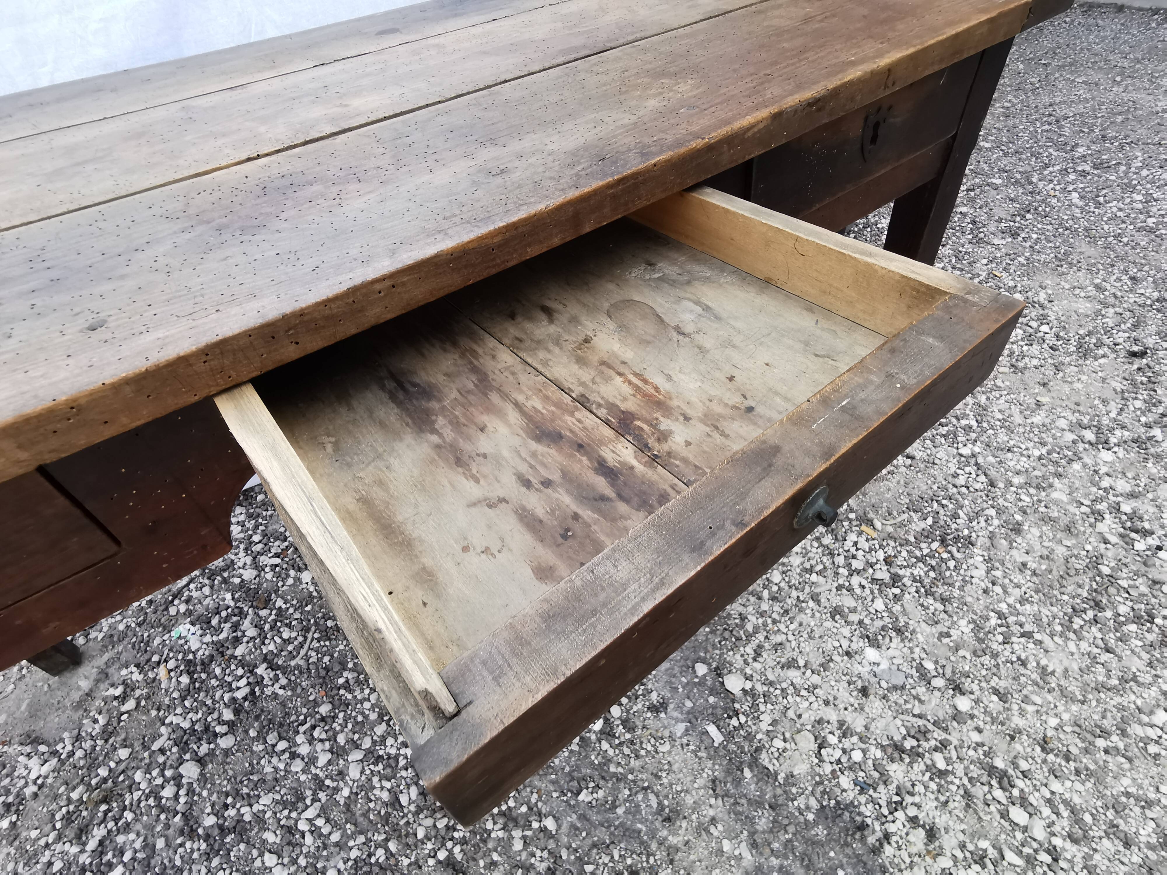 Old vintage wooden desk