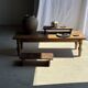 Small low bench in old teak from Indonesia H14 L50