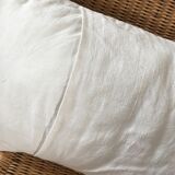 Large grey striped hemp cushion 60 x 40cm