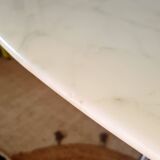 Oval marble and chrome table by Roche Bobois from the 1970s.