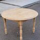 Table à manger ronde extensible rénovée Louis Philippe 115cm 6 personnes