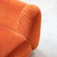 Orange chenille sofas, two and three seats, set of 2, 1970s