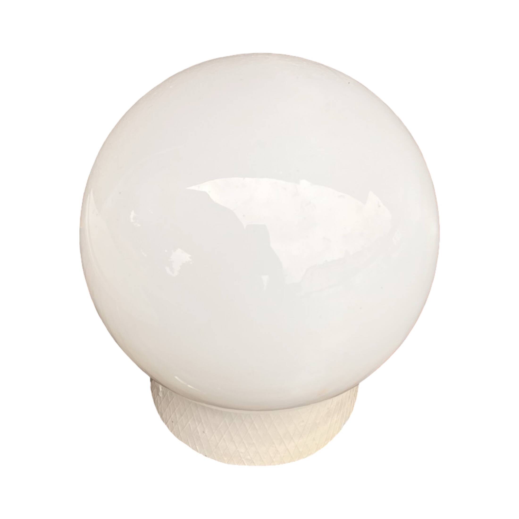 Industrial wall lamp, white, glass, foton, poland, 1960s.