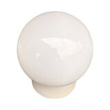 Industrial wall lamp, white, glass, foton, poland, 1960s.