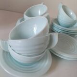 8 Opaline Mint Green Cups