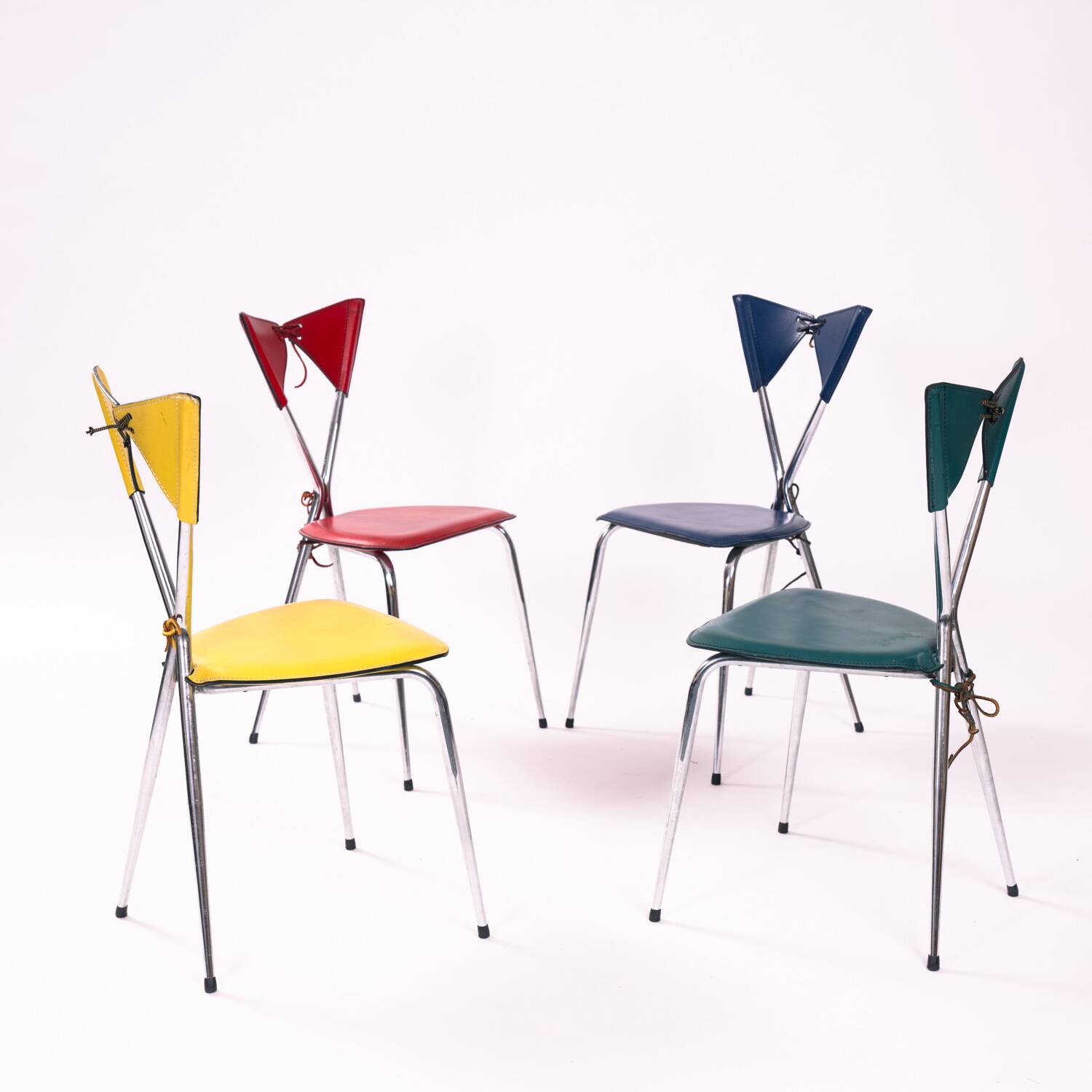 Fauteuils papillon en cuir Arrben, années 1980