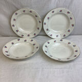 4 Vintage deep plates made in France Digoin Sarreguemines
