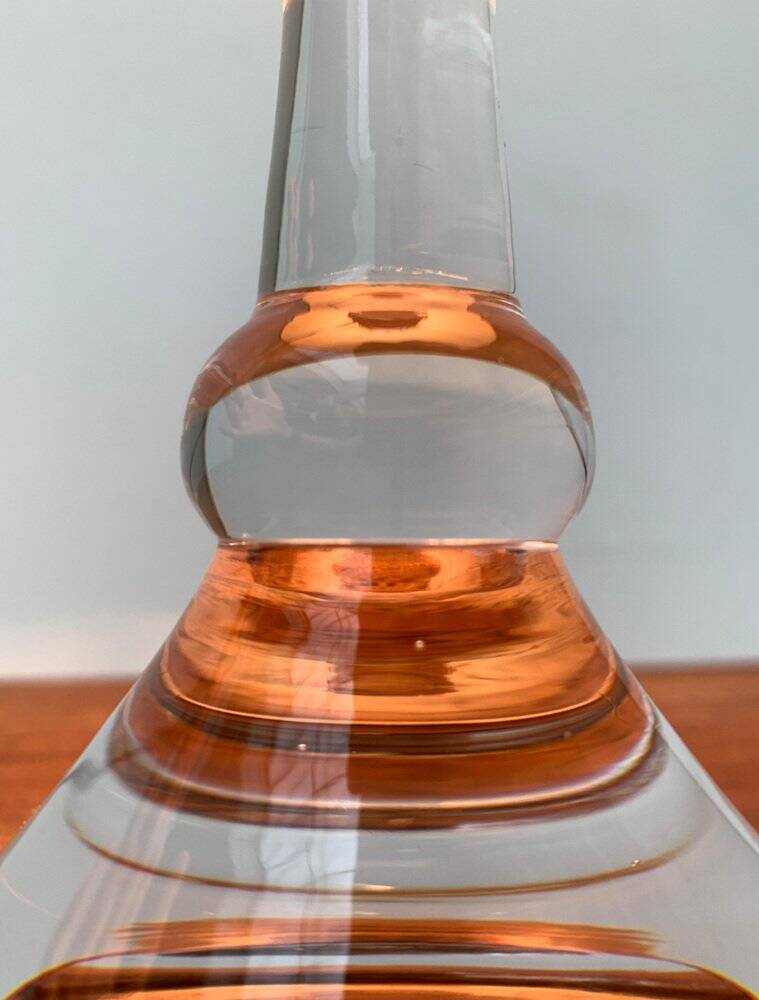 Mid-century German Tiffany glass table lamp by Ingo Maurer, 1960s.