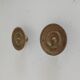 Pair of antique Empire furniture knobs in bronze from the 19th century.